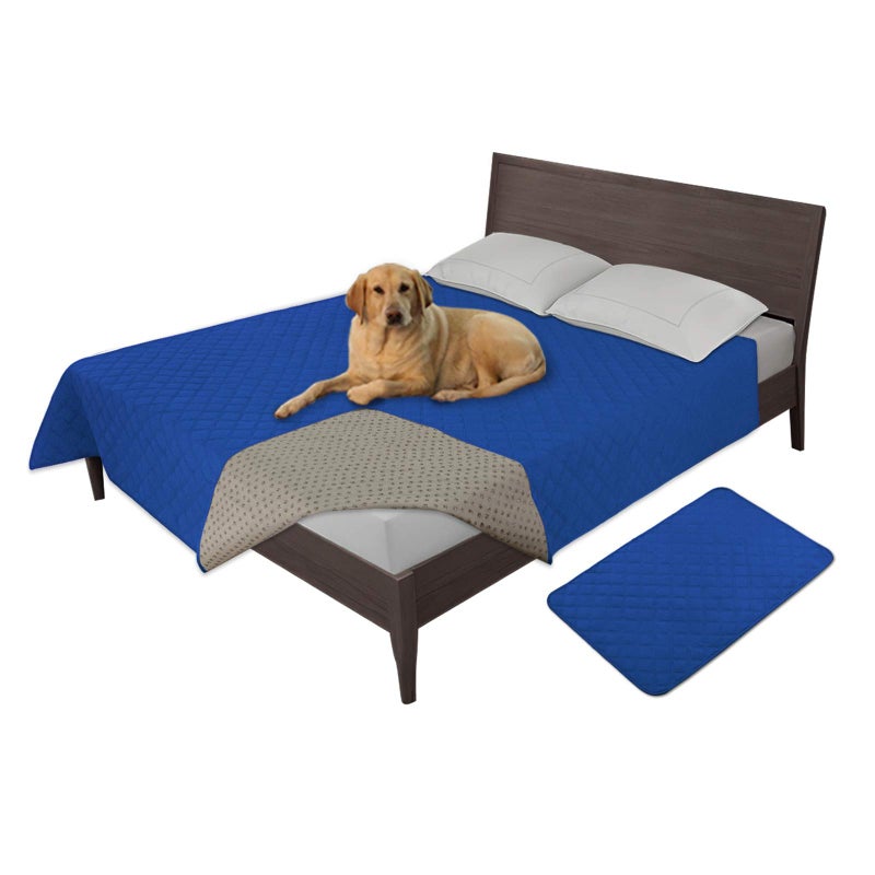 Easy-Going 100% Waterproof Dog Bed Cover, Non-Slip Pet Blanket for Furniture, Washable Couch Cover, Repleasement Sofa Cover (52X82 in,Classic Blue) - Image 1